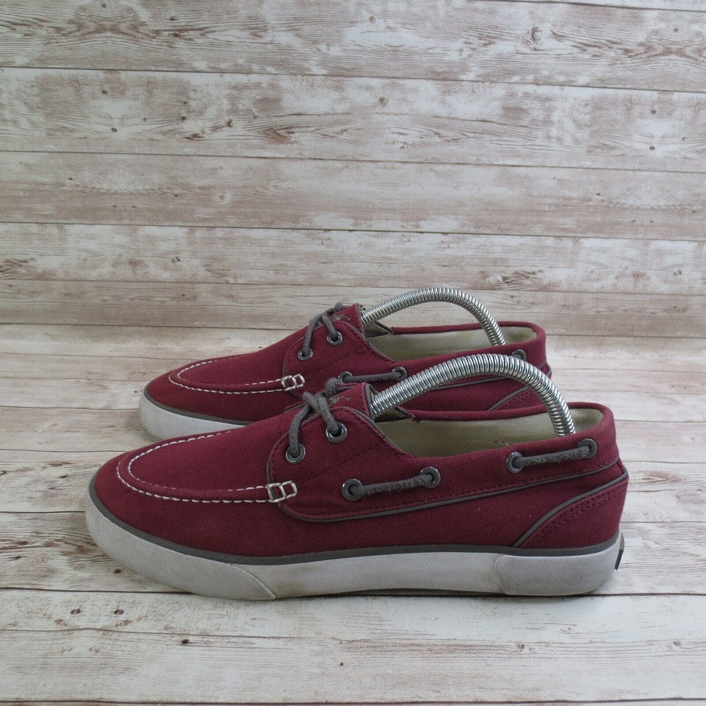 Polo Ralph Lauren Mens 8 Red Lander Boat Shoe Deck Shoe Comfort Canvas *